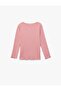Cotton Camisole Crew Neck Bow Embroidered Long Sleeve T-Shirt - 5