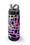 Black Colored Neon Patterned Steel Thermos with Folding Spout 650 ml 38330 - 2