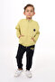 Boy's 2-Piece Set Printed Stand Collar Zippered Pocket Sweatshirt & Elastic Waistband Pants - 2