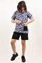 Boys' 2-Piece Set Printed Hooded Pocket T-Shirt & Elastic Waist Shorts