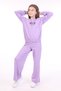 Girl's 2-Piece Set Printed Crew Neck Sweatshirt & Wide Leg Sweatpants with Elastic Waist