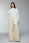 Collar Detailed Buttoned Ecru/Gold Cardigan 0032 - 2