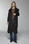 Collar Detailed Belted Brown Cardigan 0028 - 4