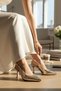 Dolipa Gold Side Buckle (8 cm) Pointed Toe Heeled Shoes - 2