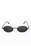 Men's Metal Framed Ellipse Sunglasses Uv400 Black Black - 3