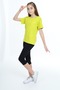 Girl's 2-Piece Set Printed Crew Neck T-Shirt & Basic Plain Crop Leggings - 2