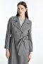 Gray Coat with Shoulder Detail and Belt 13898 - 2