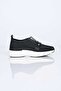 Laceless Elastic Staple Detailed Thermo Sole Genuine Leather Sneaker 338-7084 Women's Shoes - 5
