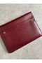 Laptop Case 13' 14' 15' Inch Notebook Vegan Faux Leather Bag Claret Red - 3