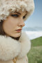 Beige Coat with Collar Detail and Belt 13962 - 3