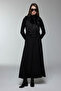 Plush Detailed Dress Vest Black Set 1653