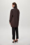 Textured Zipper Detailed Brown Jacket 0164 - 5