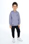 Boy's 2-Piece Set: Printed Hooded Sweatshirt with Pockets & Elastic Waistband Jogger with Pockets