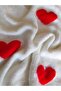 Women’s Knit Sweater – V Neck Pullover with Heart Pattern, Long Sleeve - 5