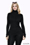 Black Turtleneck Finger Detail Premium Savior Body Sweater - 7