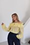 Yellow Ruffle Detailed Design Blouse - 70203 - 6