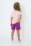 Girl's 2-Piece Set Printed Crew Neck T-Shirt & Elastic Waist Shorts - 3