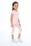 Girl's 2-Piece Set Printed Crew Neck T-Shirt & Elastic Waist Crop Leggings - 3