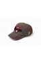 Vintage Look Denim Hat with Embroidery - Unisex Casual Baseball Cap - 2