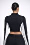 Women's Zippered Collar Furious Printed Crop Sweatshirt - 2