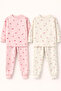 2 Pieces Girls' Cute Floral Patterned Pajama Set Cotton Seasonal Comfortable 100% Cotton 3-6 Years Old - 6