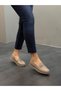 Mink Skin Leather Buckle Women's Casual Shoes