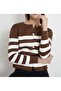 Women's Striped Crew Neck Buttoned Soft Textured Knitwear Cardigan New