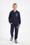 3-Piece Zippered and Hooded Print Detailed 6-Piece Boys' Tracksuit Set - 2
