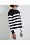 Women's Striped Crew Neck Buttoned Soft Textured Knitwear Cardigan New - 3