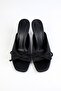 Satin Women's Heeled Slippers and Sandals - 3