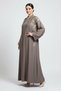 2 Pieces Women's Abaya Hijab Set With Inner Elegant Floral Embroidery New Fashion Muslim Abaya Dress - 2