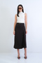 Brown Hidden Zipper Slit Lace Detailed Maxi Length Woven Skirt Alc-X15273