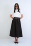 Bitter Brown Thick Belted Zippered Slit Detailed Pleated Midi Length Taffeta Skirt Alc-X15258 - 3