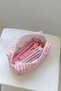 Pink Striped Bow Pencil Holder Pencil Case Pencil Bag - 2