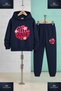 Children's Unisex Girl Power Daisy Print 3-Piece Hooded Tracksuit Set - 4