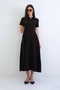 Brown Shirt Collar Invisible Zipper Self-Belted Maxi Length Woven Dress ALC-X15265 - 5