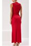 Red Bodycon Lined Tulle Knitted Dress 1676 - 5