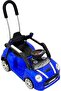 Kids 6V Electric Ride-On Car - Dual Joystick Control, Parent Push Handle & LED Lights (Blue) - 3
