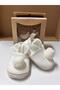 Baby Girl First Step Shoes Muslin Rabbit Pompom Baby Booties Yk5201Lc - 2