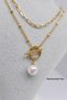 Melekcehobi Jewelry Pearl Detailed Gold Color Women's Double Necklace - 2
