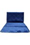 YU WELL Foldable Prayer Mat Back Support & Carrying Bag 2-in-1 Prayer Rug Soft Velvet 110×65CM Blue - 4