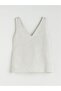 V Neck Striped Muslin Blouse - 6