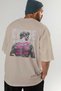 Chase Gains Back Printed Beige Oversize T-Shirt Men Women Cotton Crew Neck T-Shirt - 7