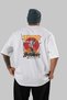 Sevior Back Printed White Oversize T-Shirt Men Women Cotton Crew Neck T-Shirt - 2