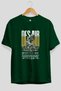 Des Air Front Printed Green Oversize T-Shirt Men Women Cotton Crew Neck T-Shirt
