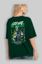 Stop War Back Printed Green Oversize T-Shirt Men Women Cotton Crew Neck T-Shirt - 4