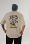 Wrathfire Ares Back Printed Beige Oversize T-Shirt Men Women Cotton Crew Neck T-Shirt - 2