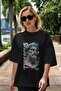 Zeus Intense Front Printed Black Oversize T-Shirt Men Women Cotton Crew Neck Tshirt - 5