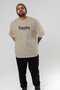 Tuesday Front Printed Beige Oversize T-Shirt Men's Women's Cotton Crew Neck T-Shirt - 7