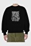 Mentality Zeus Front Printed Black Oversize Sweatshirt Men Women Unisex - 2
